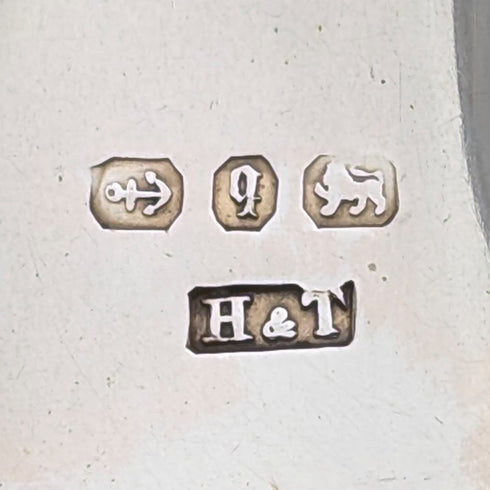 1890年 英国アンティーク 純銀&白蝶貝ハンドル ティーキャディースプーン Hilliard & Thomason